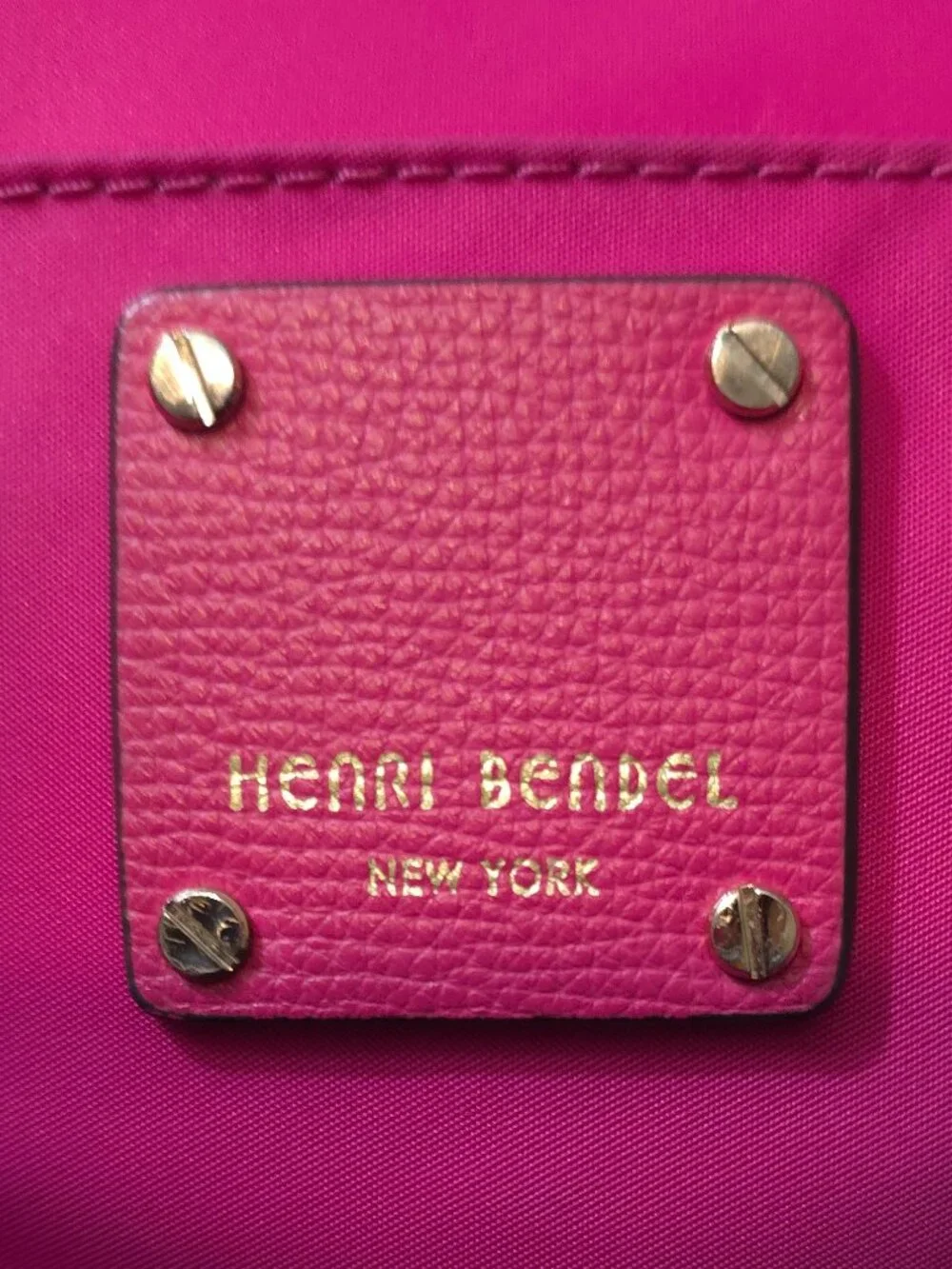 henri bendel Hot Pink Nylon & Leather Tote Backpack